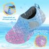 Besroad Water Shoes for Kids Boys Water Shoes Beach Swimming Pool Socks Lightweight Breathable Aqua Socks PinkBlue Scale 1-2Big Kid view 3