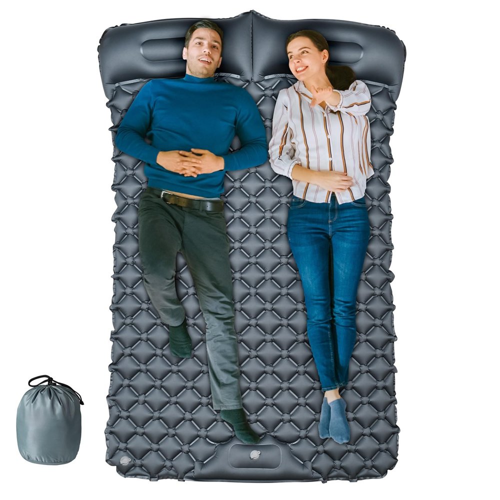HeyJiaYu Inflating Sleeping Pad,Portable Double Person Self Inflatable Outdoor Mat for Tent Car Truck Van, 441 Lbs Capacity, Air Sleeping Mat with Carry Bag, for Camping, Hiking, Backpacking