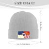 IMEEGIEN Flag of Detroit Beanie Hat for Men Women Soft Warm Knit Skull Cap Winter Hats Ski Hat Gray view 2