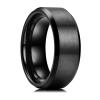 6 Colors Simple 8mm Men Tungsten Carbid Ring Gold Blue Black Matte Finish Beveled Polished Edge Engagement Ring Men Wedding Band,Mens Tungsten Ring Wedding Band (Color : ZXCW 2, Size : 6) view 1