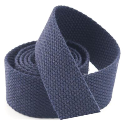 Cotton Canvas Webbing Strap,Canvas Ribbon for Bag Straps,Webbing Tape for Bags Luggage Cargo Strapping,10 Yard/roll(Color:Wit, Size : 38MM) (Color : Navy Blue, Size : 20MM)