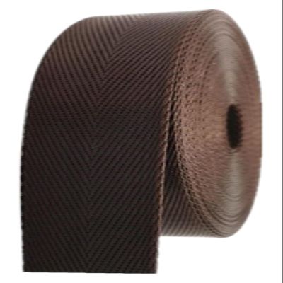VIGANI Webbing Strap 25mm 38mm, Nylon Herringbone Twill Upholstery Webbing Straps for Bags(Color:Red, Size : 38MM x 5Yards) (Color : Coffee, Size : 38MM x 10Yards)