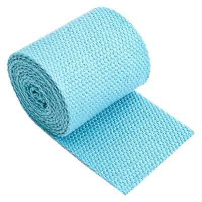 VIGANI Cotton Webbing,Cotton Bag Strapping, 2 inch Cotton Webbing Strap, Upholstery Webbing, 50mm Wide Webbing Straps for Bags(Color:Wit, Size : 50MM x 10Yard) (Color : SkyBlue, Size : 50MM x 10Yard)