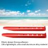 2 Pack U Shaped Tent Nails - Lightweight Snow Sand Pegs for Stakes, Beach Shade Camping & Hiking - Red Sand Tent Peg Set view 3