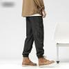 Korean Pant Spring Autumn Men's Elastic Cargo Sweatpants Jogger Harem Trousers Casual Cotton Waist Hop Slim Light gray9 36 view 2
