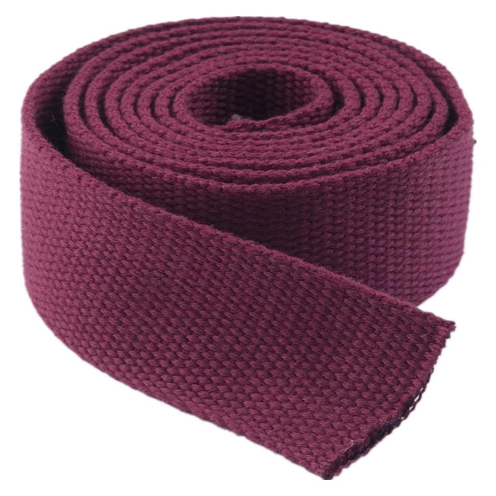 Canvas Cotton Webbing Straps 20mm Tape Upholstery Backpack Luggage Strapping DIY Crafts, 5/10/20Yards Length(Color:Wit, Size : 20MM x 5Yard) (Color : WineRed, Size : 20MM x 20Yard)