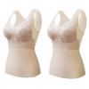 2PCS 2-in-1 Built-in Bra Thermal Underwear, High Stretch Thermal with Built-in Bra (2PCS F,L)