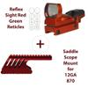 GOTICAL Saddle Scope Mount for 12GA 870 with Reflex Sight Red Green Reticles with Weaver Picatinny Rail Mount (Red Saddle Mount & Reflex Sight) view 2