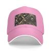 YYHWHJDE Black Gold Stone Pattern Picture Unisex Baseball Cap Pink : Breathable, Lightweight view 2