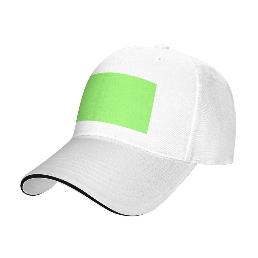 YYHWHJDE Solid Color Light Green Picture Unisex Baseball Cap White : Breathable, Lightweight