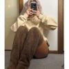 Chlemeter Cozy Paws Thigh High Fuzzy Socks - Plush Teddy Bear Non-Slip Warm for Women & Men, Sleeping Lounge Winter view 2
