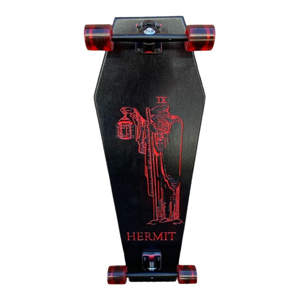 Coffin Hermit Tarot Skateboard | Longboard | 42x12 | Coffin Croozer