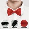 BEWDIO Boy Red Bow Ties Pre Tied Toddler Bow Tie Adjustable Kids Baby Bowtie for Wedding Party (58-02) view 2