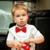 BEWDIO Boy Red Bow Ties Pre Tied Toddler Bow Tie Adjustable Kids Baby Bowtie for Wedding Party (58-02) view 4