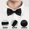BEWDIO Baby Black Bow Ties for Boys Pre Tied Toddler Bow Tie Adjustable Kids Baby Bowties for Wedding Party (58-04) view 2