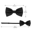 BEWDIO Baby Black Bow Ties for Boys Pre Tied Toddler Bow Tie Adjustable Kids Baby Bowties for Wedding Party (58-04) view 4