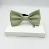 BEWDIO Sage Green Baby Bow Tie, Solid Pre Tied Bow Ties for Boys Toddler Adjustable Kids Bowties for Wedding Party (58-09) view 3