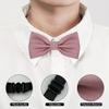 BEWDIO Dusty Pink Bow Ties for Boys Pre Tied Toddler Bow Tie Adjustable Kids Bowtie Baby Bowties for Wedding Party (58-13) view 2