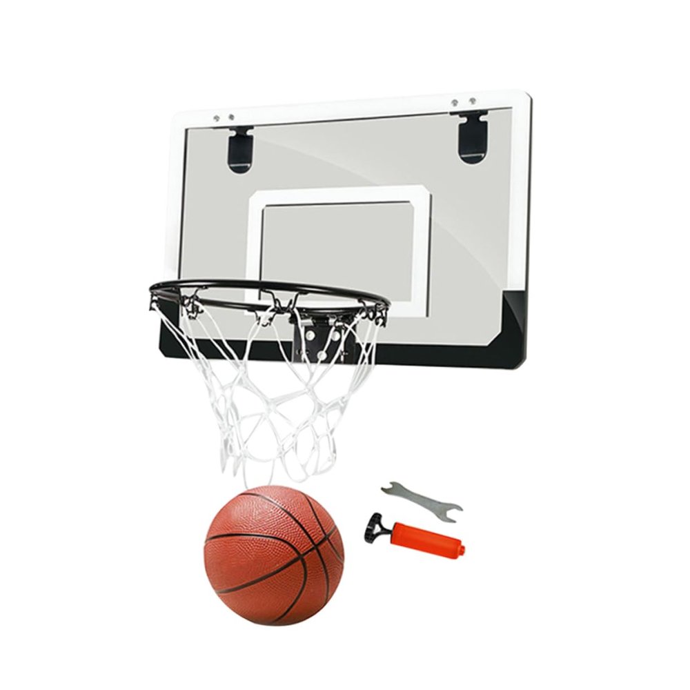 ibasenice 1pc Door Hanging Basketball Board Transparent Mini Backboard Easy Assembly Indoor Basketball Plate Sturdy Material for Home