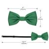 BEWDIO Green Bow Ties for Boys Pre Tied Toddler Bow Tie Adjustable Kids Baby Bowties for Wedding Party (58-07) view 4
