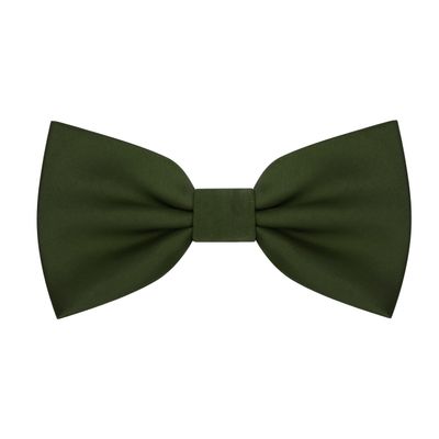 BEWDIO Olive Green Baby Bow Tie, Solid Pre Tied Bow Ties for Boys Adjustable Kids Toddler Bowties for Wedding Party (58-08)