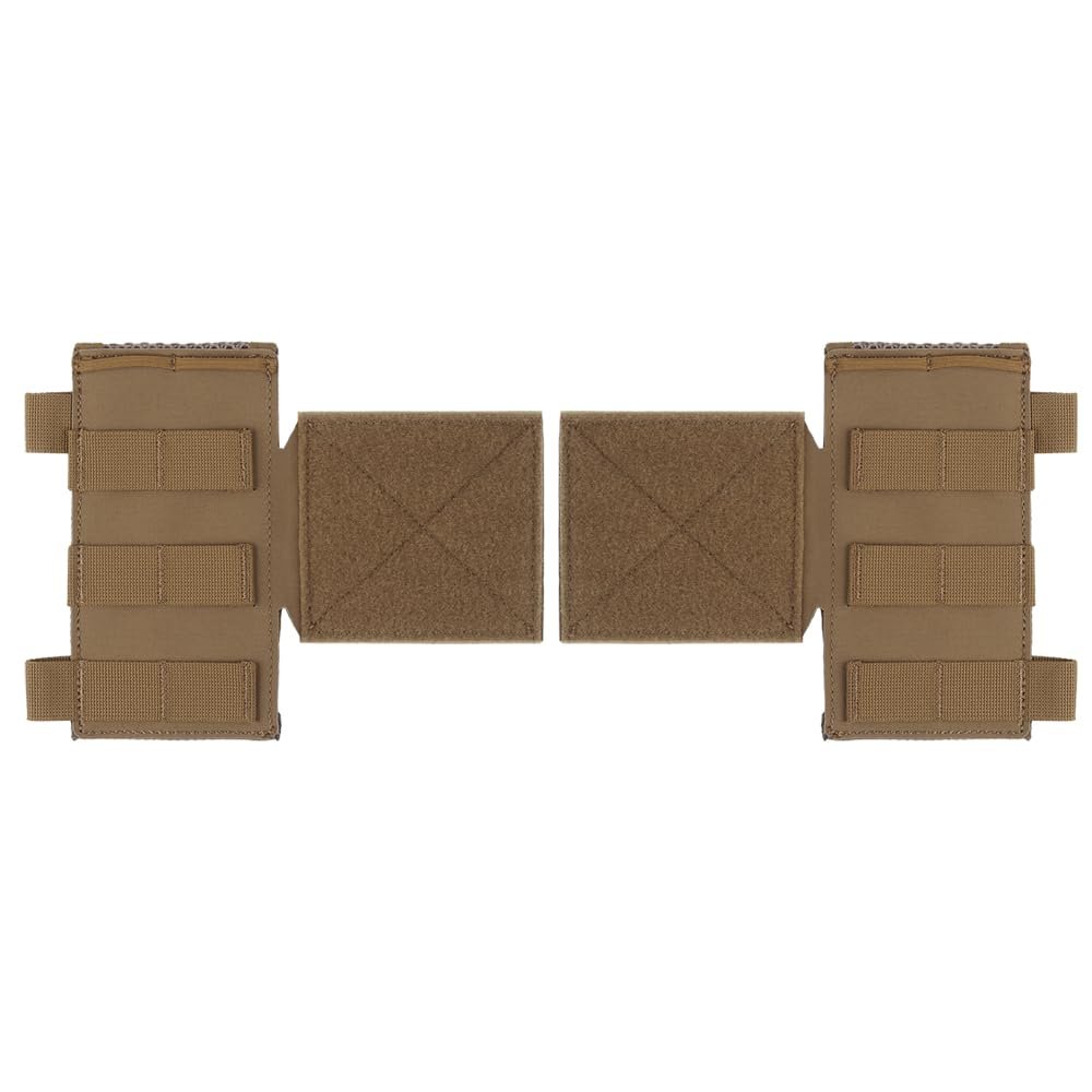 JFFCESTORE Tactical Vest Side Expansion Platform Panel Molle Webbing Module Accessories Hook and Loop/G Hook Mounting for Vest JPC/CPC/LBT/LBX/FCPC (Tan)