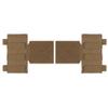 JFFCESTORE Tactical Vest Side Expansion Platform Panel Molle Webbing Module Accessories Hook and Loop/G Hook Mounting for Vest JPC/CPC/LBT/LBX/FCPC (Tan) view 1