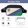 Lesotho Flag Unisex Mini Belt Bag with Adjustable Strap Small Fanny Pack Crossbody Chest Bag view 2