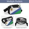 Lesotho Flag Unisex Mini Belt Bag with Adjustable Strap Small Fanny Pack Crossbody Chest Bag view 3