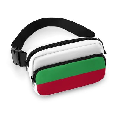 Bulgarian Flag Unisex Mini Belt Bag with Adjustable Strap Small Fanny Pack Crossbody Chest Bag