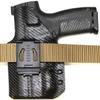 REVKEL Custom Kydex Molded OWB Belt Lock Loop Holster for Byrna EP/HD/SD/HDXL/SDXL/LE Gun. Black Carbon Fiber. Hand Crafted with Pride in Texas, USA (Byrna HD, Left Hand Draw) view 2