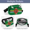 Dominica Flag Unisex Mini Belt Bag with Adjustable Strap Small Fanny Pack Crossbody Chest Bag view 3