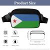 Djibouti Flag Unisex Mini Belt Bag with Adjustable Strap Small Fanny Pack Crossbody Chest Bag view 2