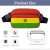 Bolivia Flag Unisex Mini Belt Bag with Adjustable Strap Small Fanny Pack Crossbody Chest Bag view 2