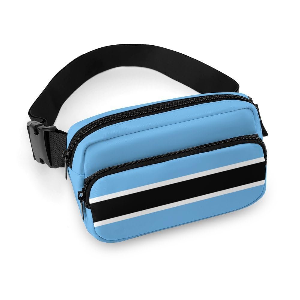 Flag of Botswana Unisex Mini Belt Bag with Adjustable Strap Small Fanny Pack Crossbody Chest Bag