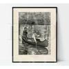 NineFit Basics Canoe Fishing - 8x10 (remastered vintage poster), beige view 2