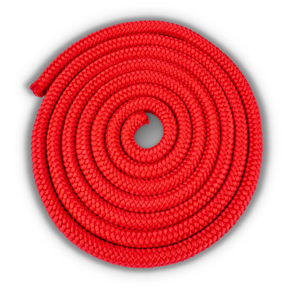 HAEST Jump Rope | 2.40 m | Red | 100 g | Gymnastics Jump Rope | Colorful & Durable, FI-HA-POLY-RO-240