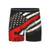 ACTYDER USA Thin Red Line Firefighter Axe Men's Boxer Briefs, Mens Trunks Underwear Wicking-Breathable Underpants Large view 1