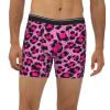 ACTYDER Cheetah Leopard Print Men's Boxer Briefs, Mens Trunks Underwear Wicking-Breathable Underpants Medium Black view 2