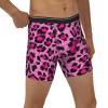ACTYDER Cheetah Leopard Print Men's Boxer Briefs, Mens Trunks Underwear Wicking-Breathable Underpants Medium Black view 4