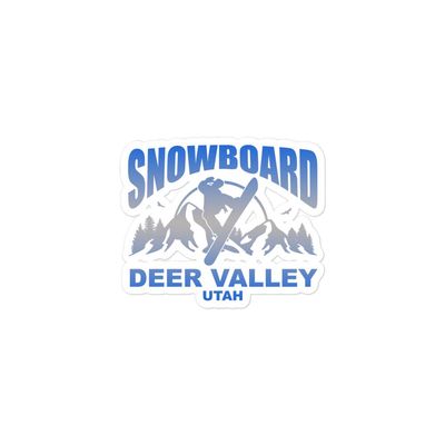 Snowboard Rider Deer Valley Utah Sticker