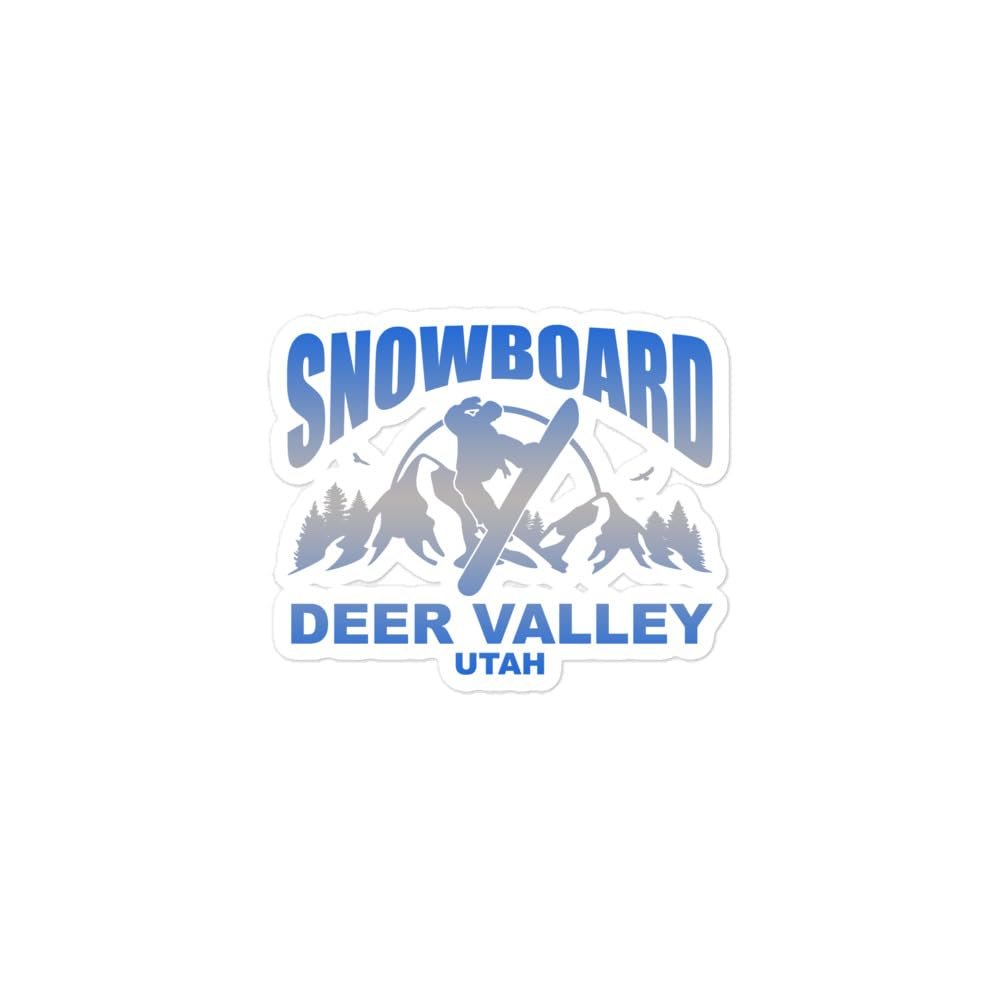 Snowboard Rider Deer Valley Utah Sticker