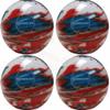 BuyBocceBalls - EPCO Candlepin Bowling Balls - Marbleized - Turquoise, Orange & White (4 1/2 inch- 2lbs. 7oz.) - 4 Balls - Made in USA view 2