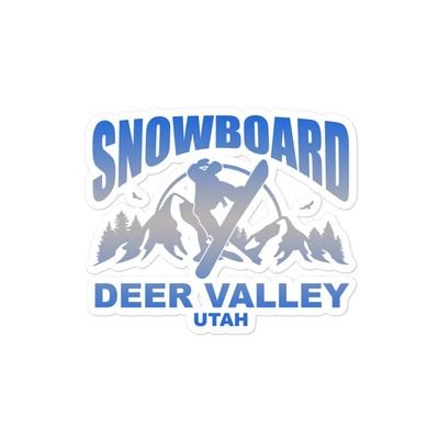 Snowboard Rider Deer Valley Utah Sticker