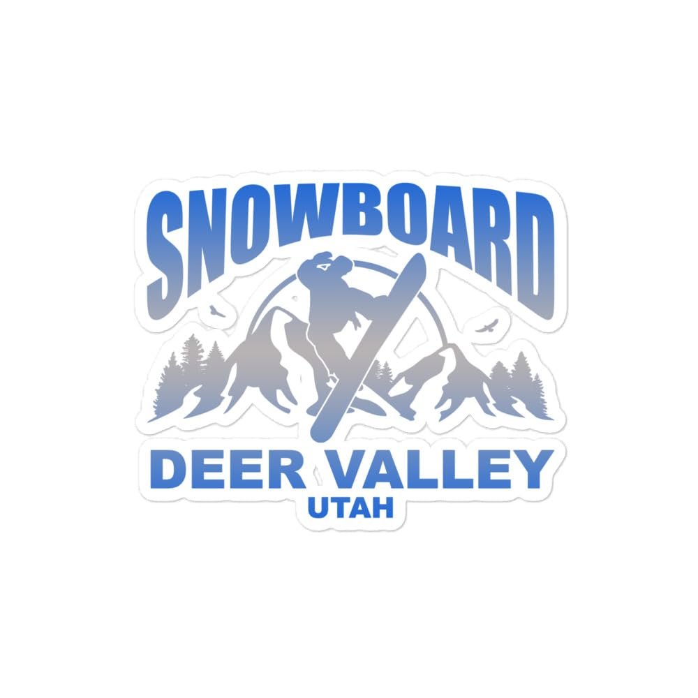 Snowboard Rider Deer Valley Utah Sticker