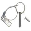 4Pcs Marine Hardware, Full 316 Stainless Steel Bimini top Ball pin, Latch Safety pin Single Plant Latch Ring Latch with Lanyard and Screws (1/4" x 1.5") view 3