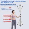 Yoga Starter Sets Elastic Fitness Bar Flexi Bar Resistance Band Bar Shoulder Tube Elastic Bar Elastic Exercise Bar Elastic Fitness Exercise Bar Elastic Bar Fitness Bar Training Fitness (Black) view 3