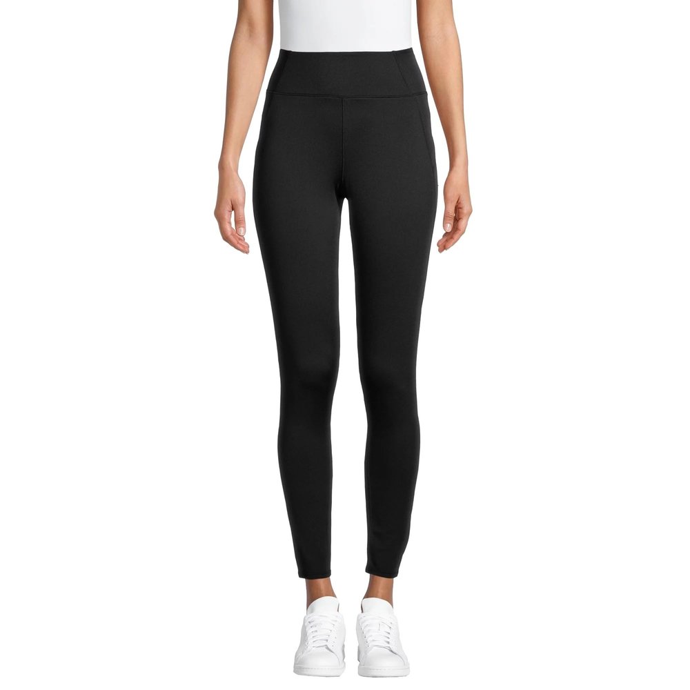 Cuddl Duds Women's Climate Right Plush Warmth Base Layer Leggings Pants -Warmer (Black) (US, Alpha, Small, Regular, Regular, Black)