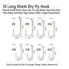HARAY Fishing Hook 50 Pcs Long Shank Down Eye Dry Hook Tying Hook Sharp Carbon Steel Trout Fishhook Standard Wire #8-#22 Fishing Pliers (Color : 50PCS Size 10) view 2