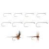 HARAY Fishing Hook 50 Pcs Long Shank Down Eye Dry Hook Tying Hook Sharp Carbon Steel Trout Fishhook Standard Wire #8-#22 Fishing Pliers (Color : 50PCS Size 10) view 4